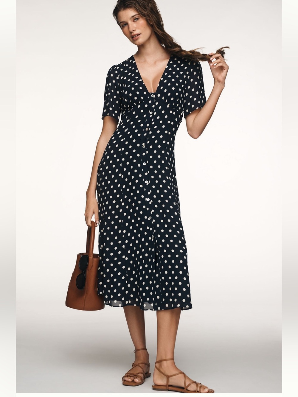 Reformation Lise polka dot dress